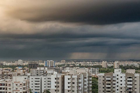 Cloudy sky in Hyderabad