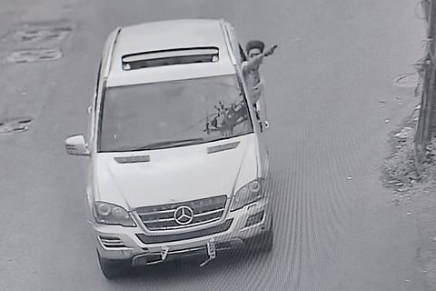 A screenshot from the CCTV footage