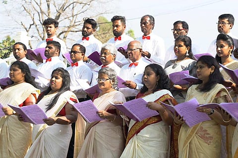 A photo of the Tabernacles group performing