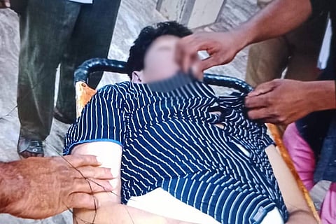 15-year-old Mohammed Nawaz at the hospital