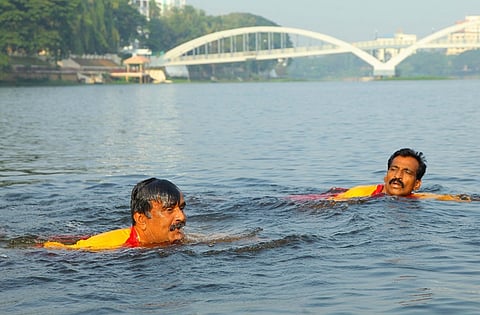 At 51, this Kerala man defies disability to swim across river Periyar