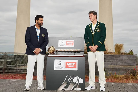 Indian captain Rohit Sharma and Australian skipper Pat Cummins