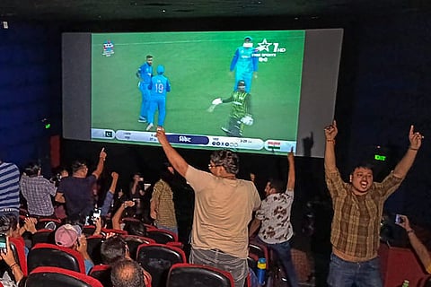 Image of Indian Cricket fans celebrating