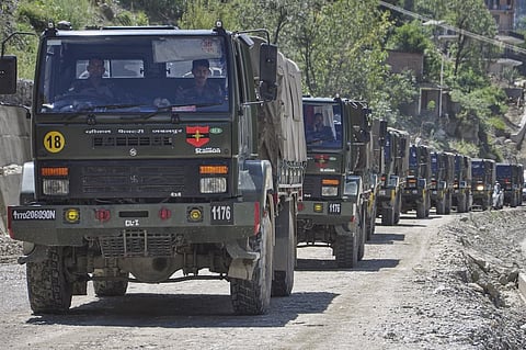 Indian army convoy