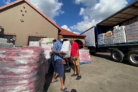 People from the Indian community in South Africa involved in relief work
