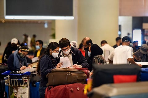 International passengers from UK at Mumbai airport