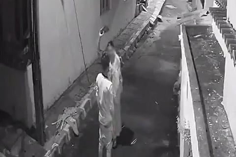 CCTV screenshot of sexual assault of a woman in Bengaluru