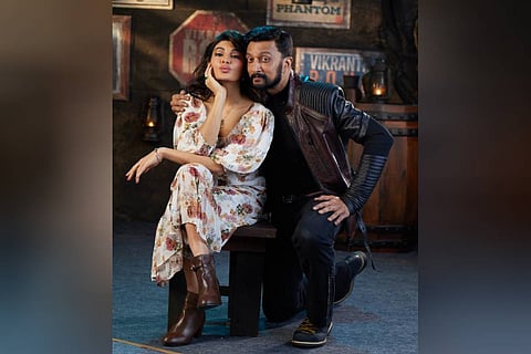 Jacqueline Fernandez and Kichcha Sudeep from Vikrant Rona