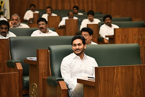 Andhra CM Jagan in the Assembly
