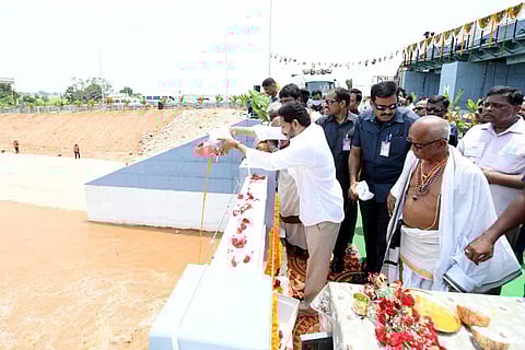 CM Jagan inaugurates two new barrages across Penna river