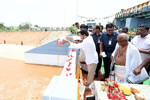 CM Jagan inaugurates two new barrages across Penna river