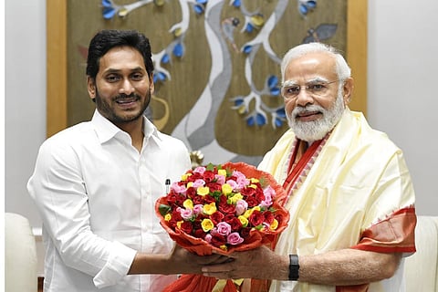 Andhra CM Jagan with PM Modi