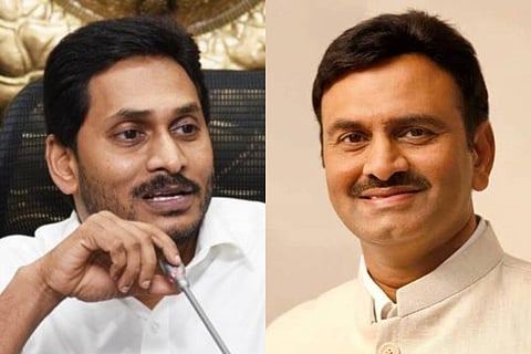 Andhra Pradesh Chief Minister Jagan and Narasapuram MP Raghu Rama Krishna Raju