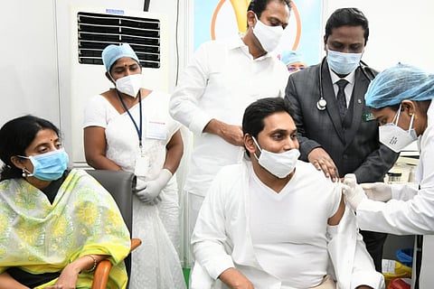 Andhra CM Jagan takes COVID-19 vaccine as 45+ become eligible