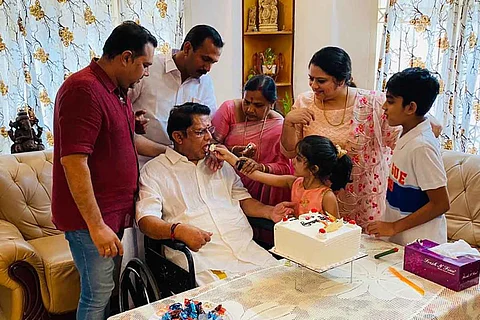 Jagathy celebrating birthday