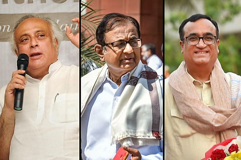 Jairam Ramesh, P Chidambaram and Ajay Maken