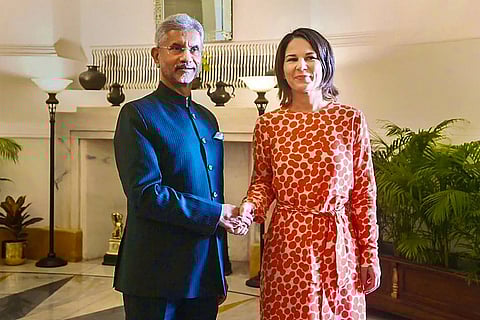 An image of S Jaishankar and Annalena Baerbock