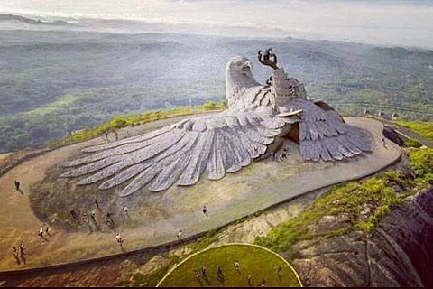 Now, you can see the world’s largest bird sculpture from the sky in Kerala