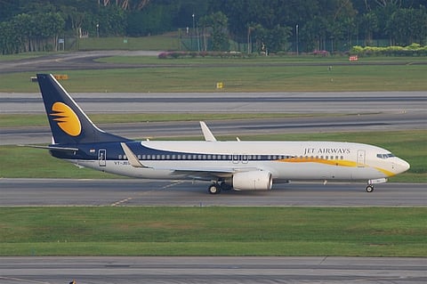 Jet Airways plane on tarmac