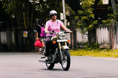 Aww moments: Actor Suriya teaches wife Jothika to ride a bullet