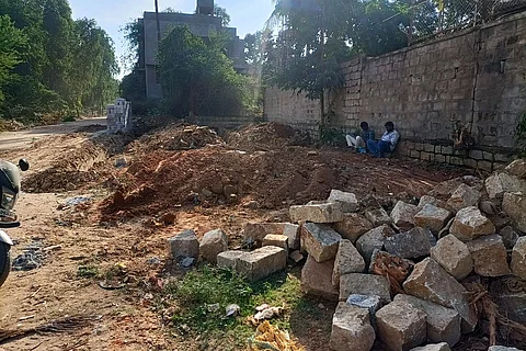 The encroachment near Junnasandra Lake