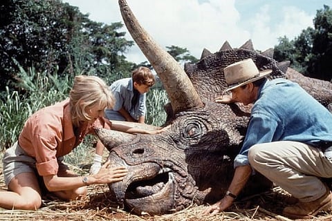 A scene from Jurassic Park (1993)