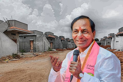 CM KCR and the under construction houses in Chintamadaka