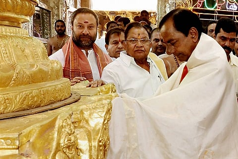 Activists drag KCR to court over public money being used for donating gold to temple