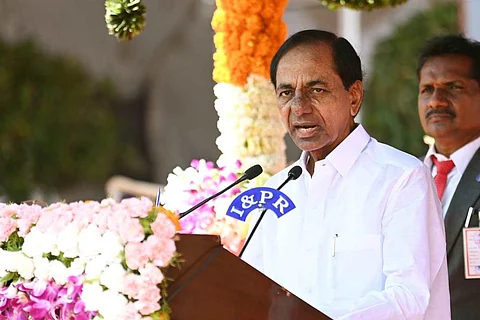KCR addressing the gathering