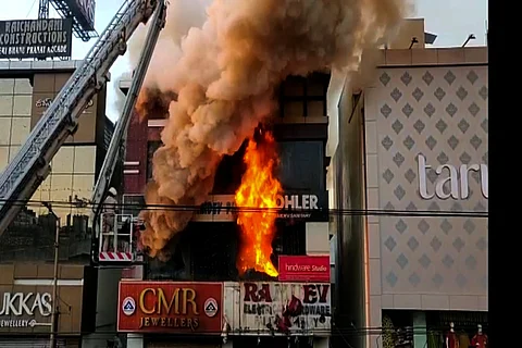Fire accident at KPHB colony Hyderabad
