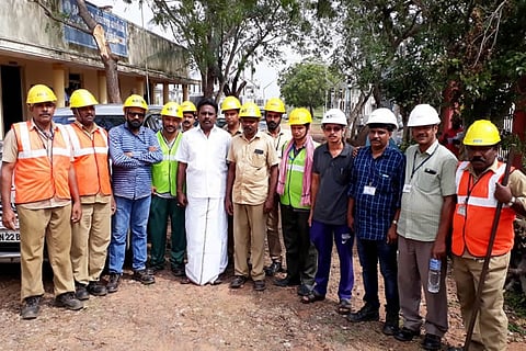 400 strong Kerala Electricity Board team helps restore power to Gaja hit regions of TN