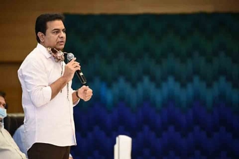 KTR addressing a gathering