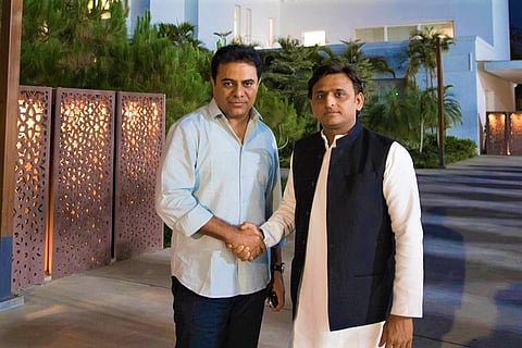 KTR meets Akhilesh Yadav in Lucknow, sparks speculation on Federal Front