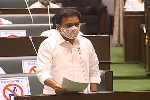 Minister of Municipal and Urban Development KTR introducing the amendments in the Assembly