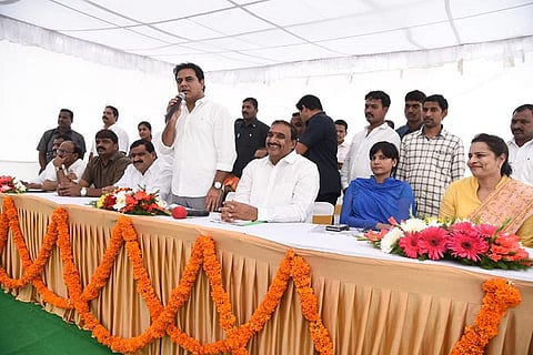 Flyover, underpass to be built near Hyd's botanical gardens, KTR lays foundation stone