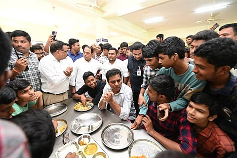 KTR interacts with students of IIIT Basara