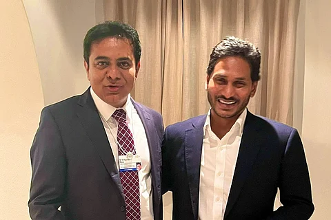 Andhra CM Jagan, Telangana Minister KTR meet on sidelines of WEF summit at Davos