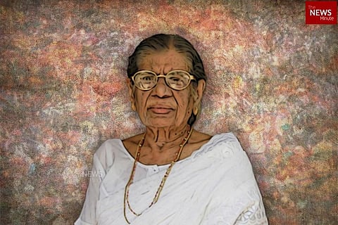 Stylised image of Kerala Communist leader KR Gouri Amma