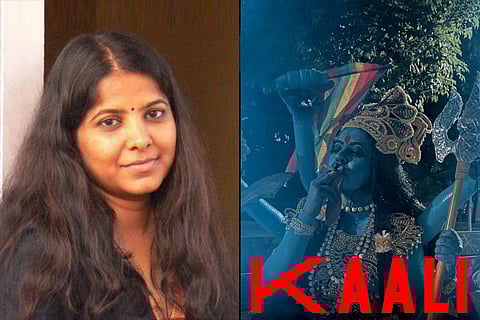 Leena and the poster of Kaali