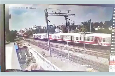 Watch: CCTV footage shows exact moment trains collided in Hyderabad's Kacheguda