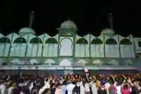 People dancing to provocative song being played outside a mosque in Kalaburagi