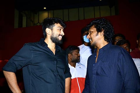 Actor Kalidas Jayaram and director Lokesh Kanagaraj