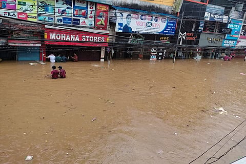 Kanjirapally town inundated