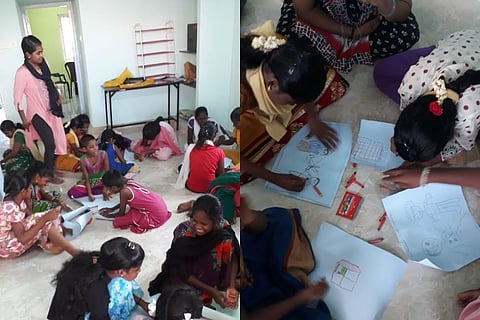 These drawings by kids from Chennai resettlement colonies paint a grim picture