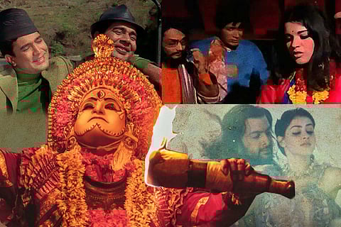 A collage image in which Kantara song and other song clips are added on copyright issue