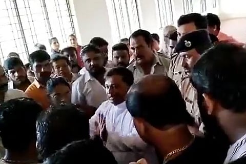 Teachers facing parents at Infant Mary School, Katipalla, Mangaluru