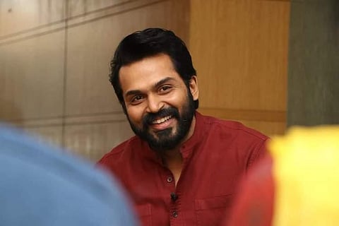 Karthi reveals newborn son's name to be Kandhan