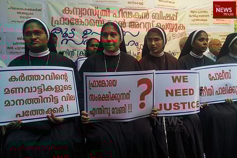 5 Catholic nuns forced to protest as cops drag feet on arresting rape accused bishop