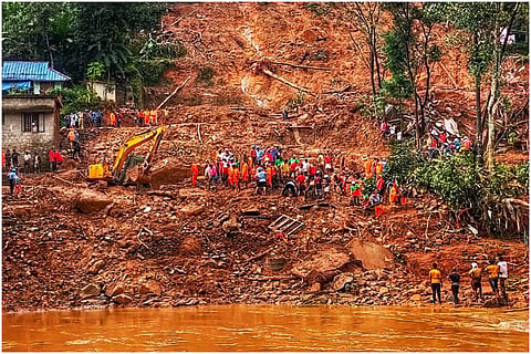 Landslide hit spot in Idukki district