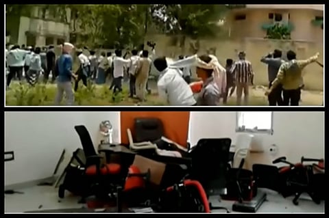 Desperate Telangana chilli farmers go on rampage and destroy Khammam market yard